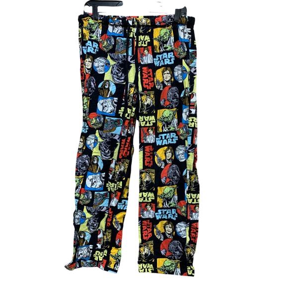 Disney Store Star Wars Mens Small Flannel Drawstring Sleepwear PJ Pajama Pants - Picture 1 of 5
